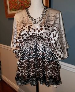 Flattering Animal  Print Top